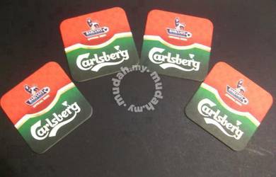 Carlsberg Beer Coasters -Set of 4 (New)