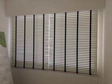 LANGSIR KAYU SOLID l venetian blind curtain instal