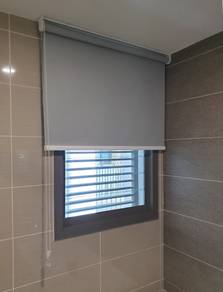 INSTALL ROLLER BLIND CURTAIN l langsir roll up