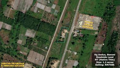 NT Roadside Land | 1.18 acre | Kg Andus Benoni | Kimanis | Papar |