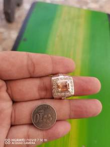 Cincin perak permata topaz 3