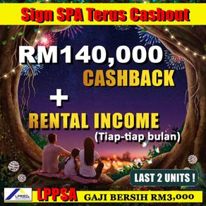 tinggi cash rebate free installment 20 years + full lppsa loan 0 d/p