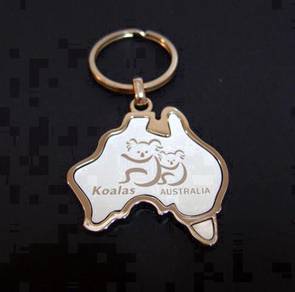 Australia Kaolas & Map Keyring (New)