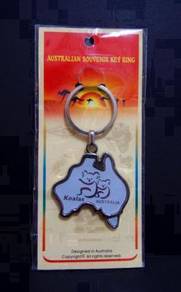 Australia Kaolas & Map Keyring (New)