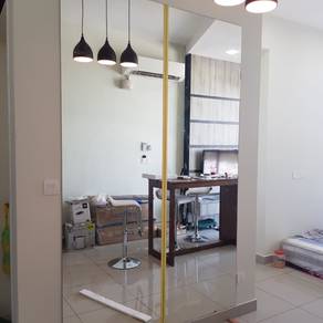 PASANG CERMIN DINDING l wall mirror installation