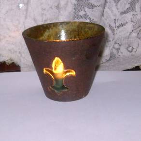 Rustic Candle/Tealight Holders - 8cm tall (Pair)