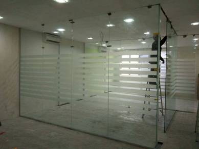 DINDING JENIS KACA KALIS PECAH l glass wall 12mm