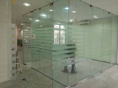 DINDING JENIS KACA KALIS PECAH l glass wall 12mm