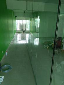 DINDING KACA 12mm TEBAL l glass wall install 12mm