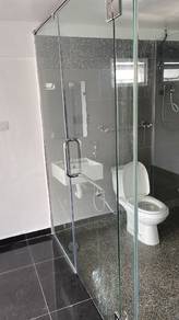 SHOWER SCREEN GLASS PANEL l panel kaca mandian