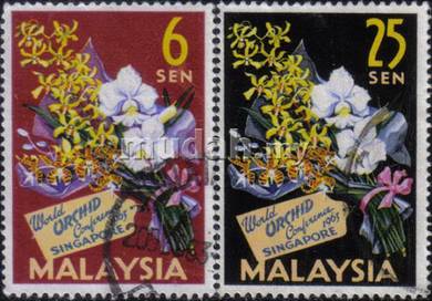 1963 4th World Orchid Conference Malaya Stamp