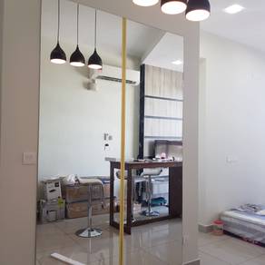 INSTALL WALL MIRROR l pasang cermin dinding anda