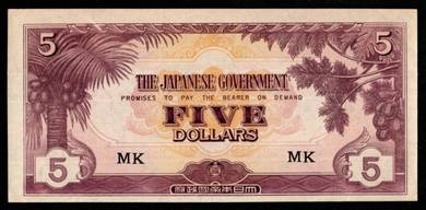 Malaya Japan JIM 5 dollars 1942 MK