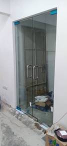 PINTU KACA TAHAN PECAH l 12mm tebal jernih clear