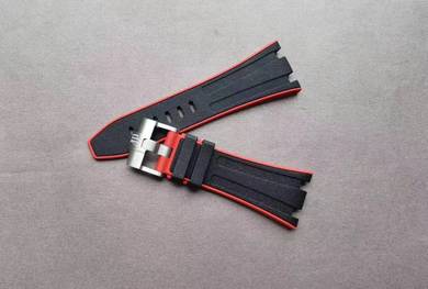 AUDEMARS PIGUET 26470 Black Red 28mm Watch Strap