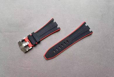 AUDEMARS PIGUET 26470 Black Red 28mm Watch Strap