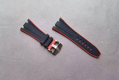 AUDEMARS PIGUET 26470 Black Red 28mm Watch Strap