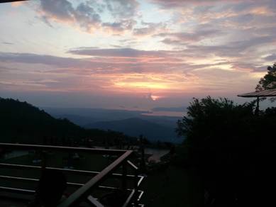Menggatal kokol hill land view kk town sunset beach mount kinabalu