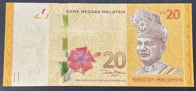 Malaysia RM20 12th series Zeti prefix ZB  -  unc