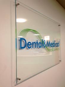 INSTALL SIGNAGE LOGO l acrylic logo panel install