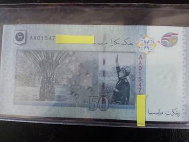 RM50 Zeti Prefix AA Merdeka Logo with One Zero