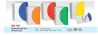 Notebook with pen ( pocket size) NB 104