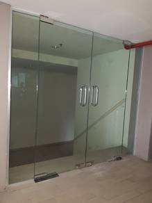 DINDING KACA TEBAL l 12mm kalis pecah clear
