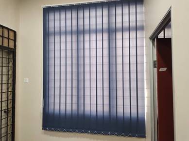 INSTALL VERTICAL BLIND l curtain pejabat menegak