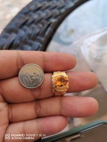 Cincin perak permata citrine 2.3ct