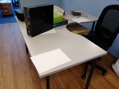 Grey 6FT L Shape Table TB340