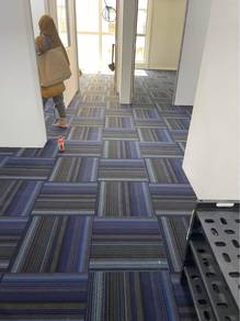 INSTALL TILE CARPET l pasang karpet jenis tile 3mm