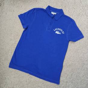 Lacoste 27 big logo blue Polo t-shirt