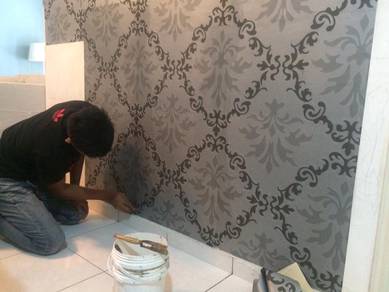 WALLPAPER INSTALL LABOUR l pasangkan wallpaper