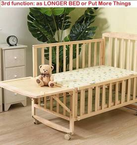 Full Set Multifunctional Baby Cot Double Layer