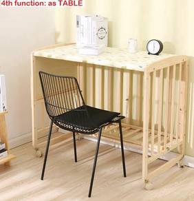 Full Set Multifunctional Baby Cot Double Layer