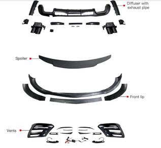 S500 W223 Brabus Amg Bodykit Spoiler Diffuser