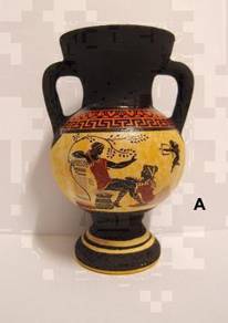 Greek Amphora Vase Souvenir ( 9.5cm High ) (New)