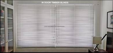 LANGSIR JENIS KAYU SOLID l curtain venetian blind
