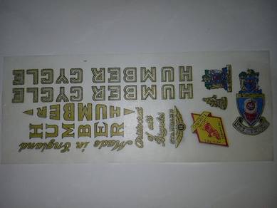 Sticker Minyak Basikal Klasik Basikal Tua HUMBER