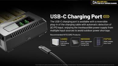 Nitecore Ci4 Intelligent USB-C Charging Four-Slot