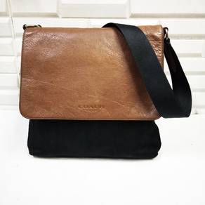 Coach Men's Map Bag In Twill Messenger Bag