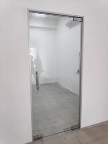PINTU JENIS KACA l glass door 12mm clear install