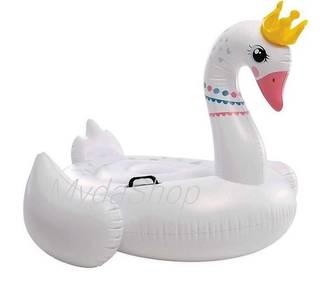 MAJESTIC WHITE SWAN Swim Pool Ride-On. Pelampung