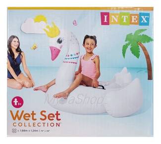MAJESTIC WHITE SWAN Swim Pool Ride-On. Pelampung