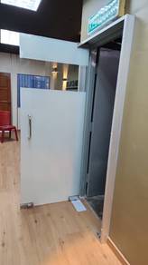 INSTALL PINTU JENIS KACA l glass door 12mm clear