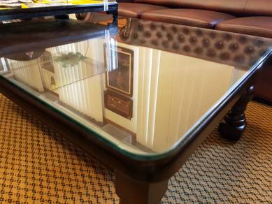 TABLE TOP INSTALL GLASS l kaca alas meja tempahan