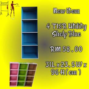 Blue 4 Tier Utility Shelf ( New )