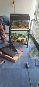 INSTALL TILE CARPET l pasang karpet jenis tile 5mm