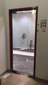 GLASS DOOR INSTALL l pasang pintu kaca 12mm clear