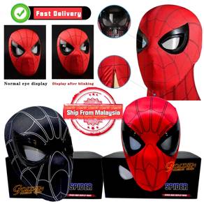 Spiderman 1:1 Headgear Cosplay Moving Eyes Mask